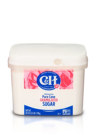 c&h premium pure cane granulated sugar easy baking tub