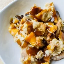 Coconut Mango Bread Pudding