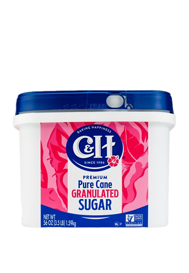 c&h premium pure cane granulated sugar easy baking tub