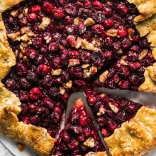 cranberry galette baked with c&h powdered sugar, organic raw cane sugar and light brown sugar