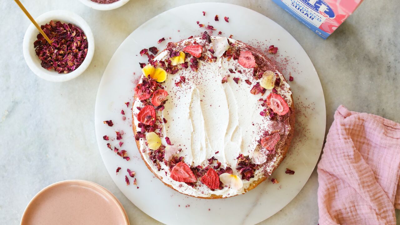 Rose Cake with Cardamom Buttercream