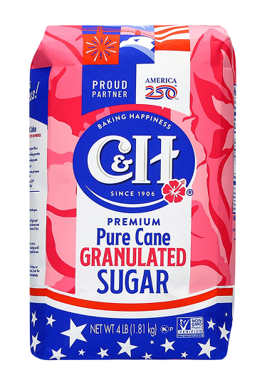 c&h premium pure cane granulated sugar america 250 4lb bag